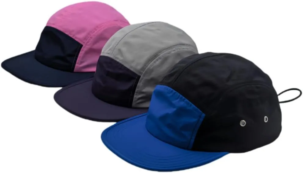 5-Panel Quick Dry Cap - Breathable Moisture Wicking Sun Hat for Running Daily Use, Men/Women Spliced Color Blocks