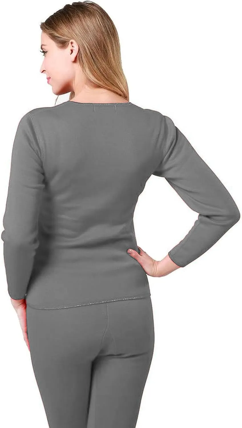 9M Women's Ultra-Soft Fleece Lined Thermal Base Layer Top & Bottom Underwear Set