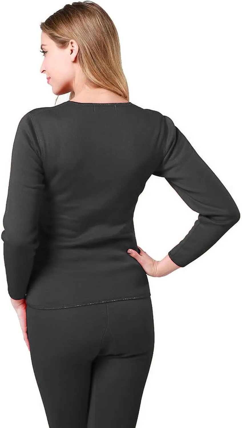 9M Women's Ultra-Soft Fleece Lined Thermal Base Layer Top & Bottom Underwear Set