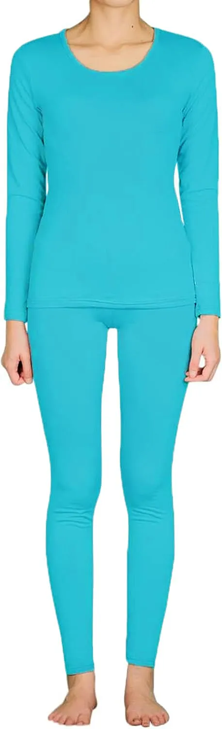 9M Women's Ultra-Soft Fleece Lined Thermal Base Layer Top & Bottom Underwear Set