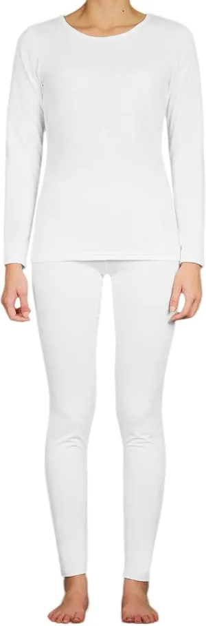 9M Women's Ultra-Soft Fleece Lined Thermal Base Layer Top & Bottom Underwear Set