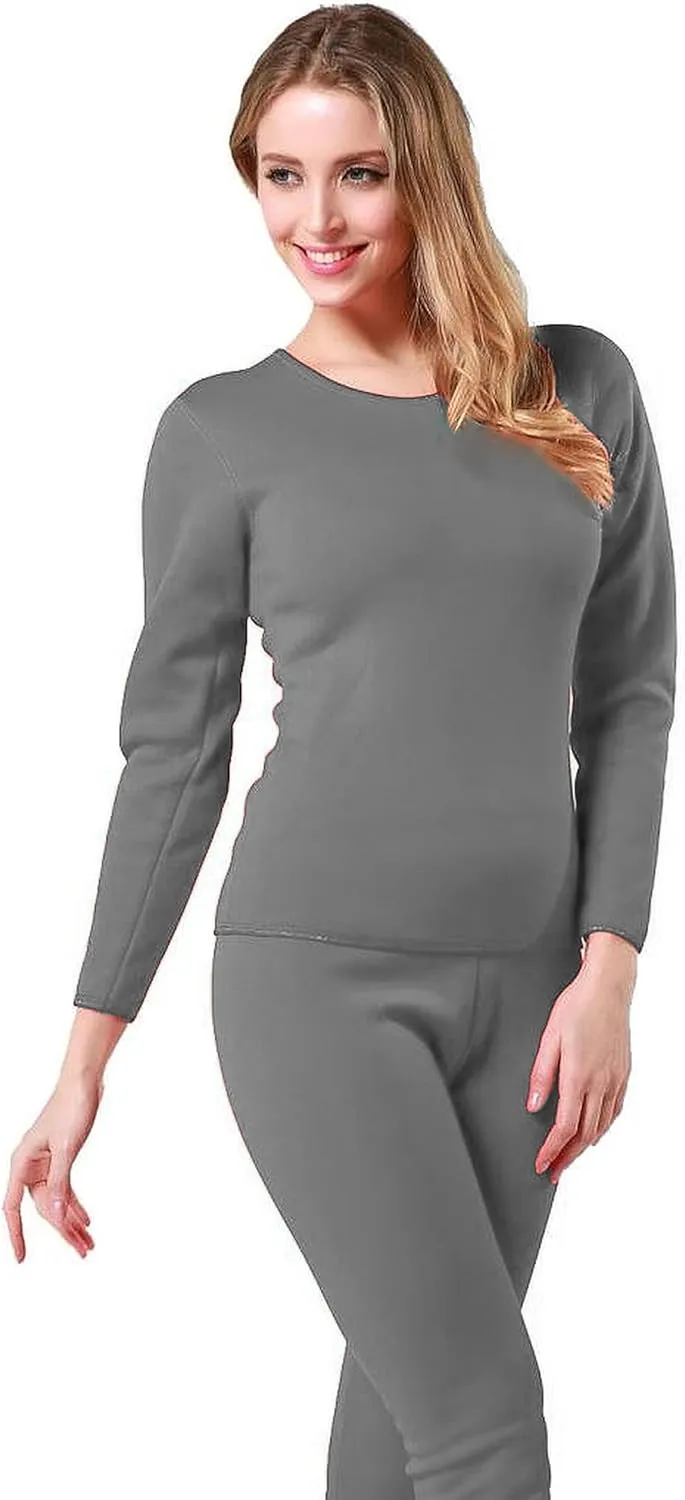 9M Women's Ultra-Soft Fleece Lined Thermal Base Layer Top & Bottom Underwear Set