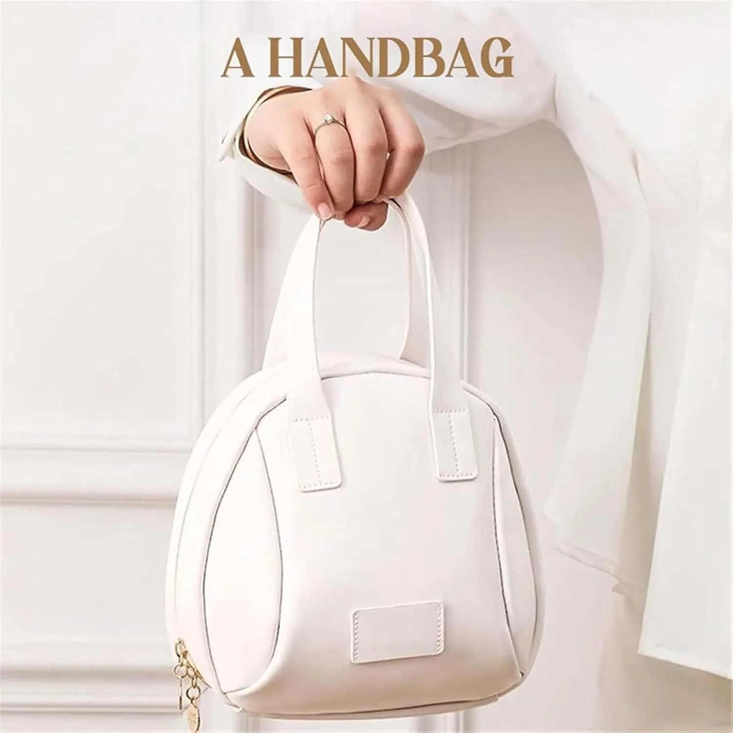 Abrittravel Multi-layered Shell-shaped Cosmetic Bag, Solidarityn Multi-Layered Shell-Shaped Cosmetic Bag, Multi-layered Shell-Shaped Cosmetic Bag, Layered Shell-Shaped Cosmetic Bag (White)