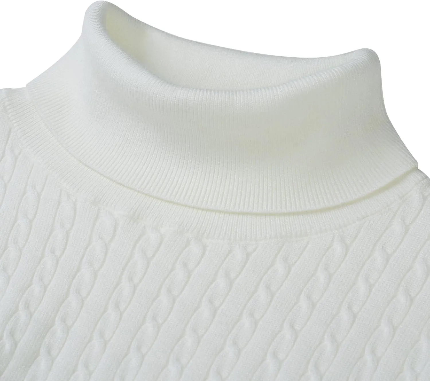 Alimens & Gentle Mens Turtleneck Slim Fit Sweater Long Sleeve Cable Knitted Twisted Pullover Soft Casual Winter Tops for Men