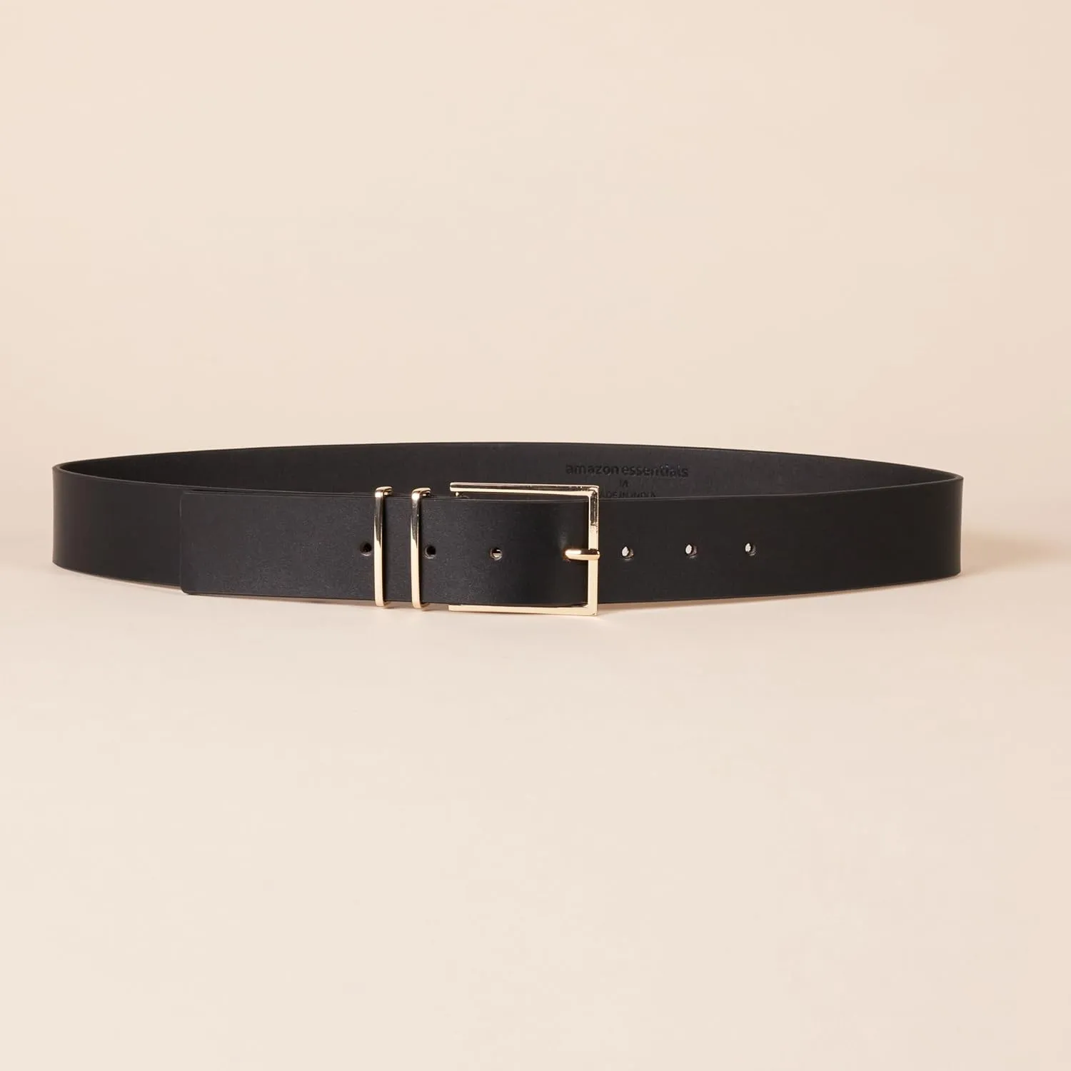 Amazon Essentials Women's Leather Refined Buckle Dress Belt