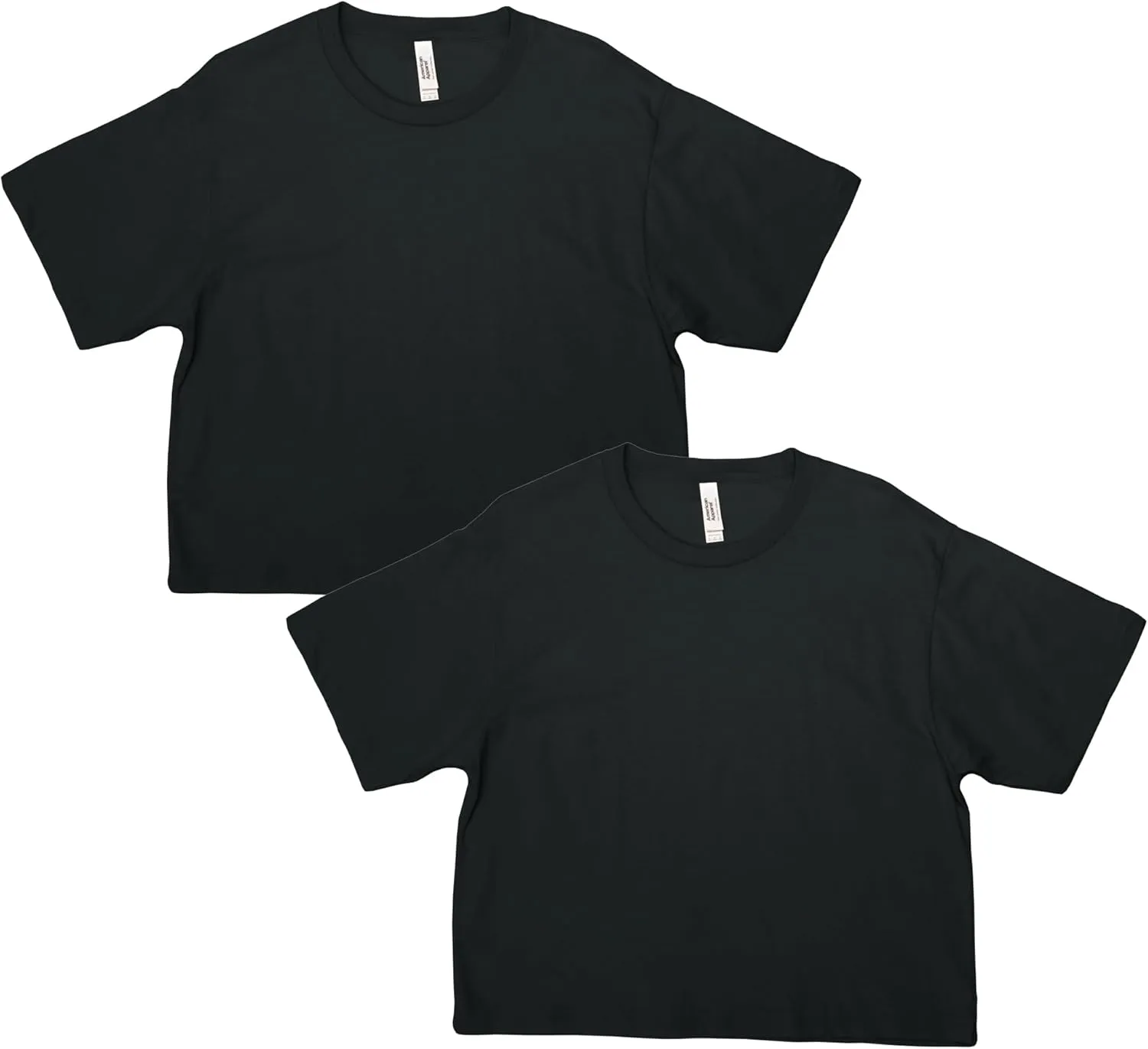 American Apparel Women's Fine Jersey Boxy T-Shirt, Style G102, 2-Pack