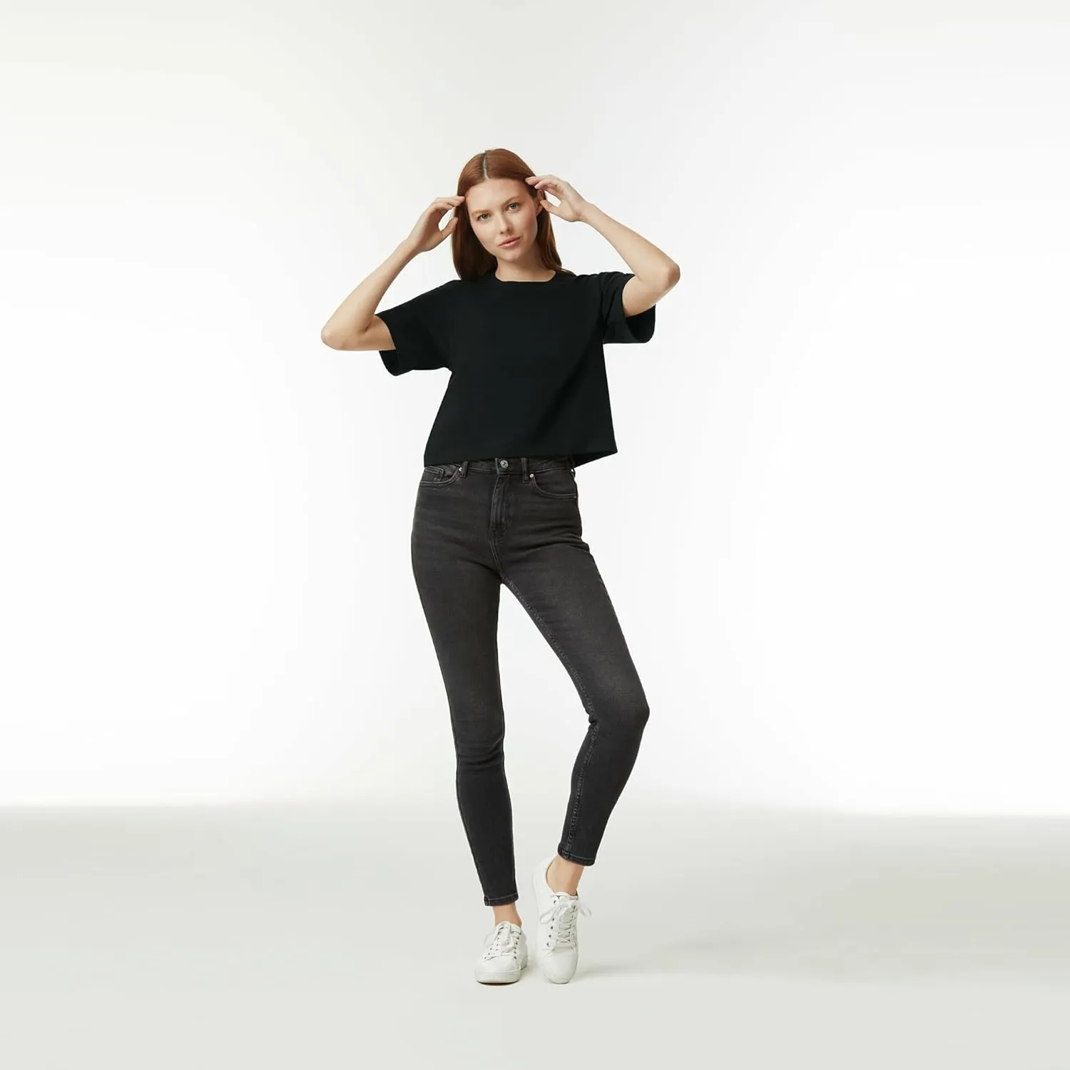 American Apparel Women's Fine Jersey Boxy T-Shirt, Style G102, 2-Pack