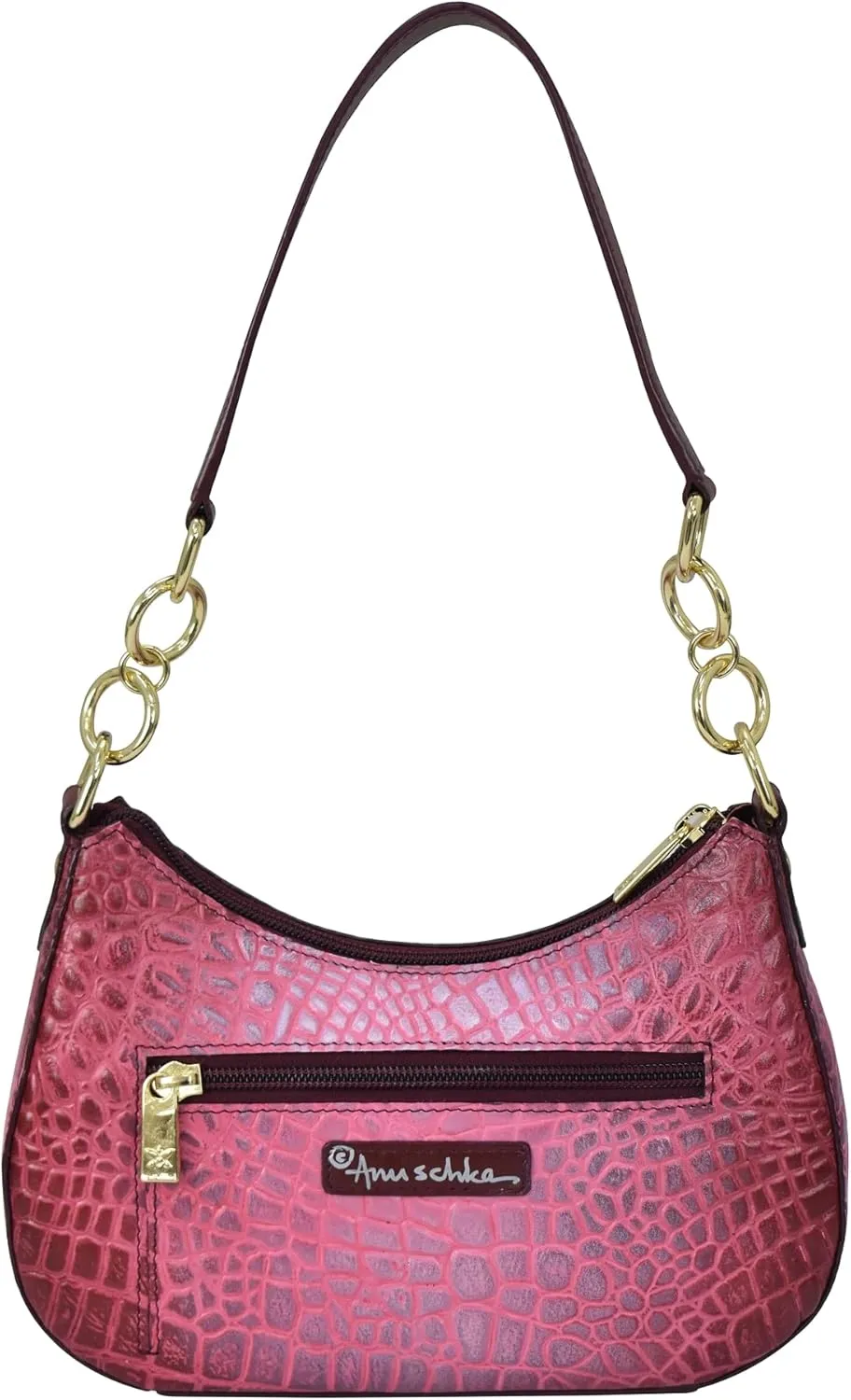 Anuschka Women's Original Hand-Painted Leather Small Convertible Hobo