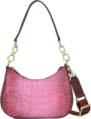 Anuschka Women's Original Hand-Painted Leather Small Convertible Hobo