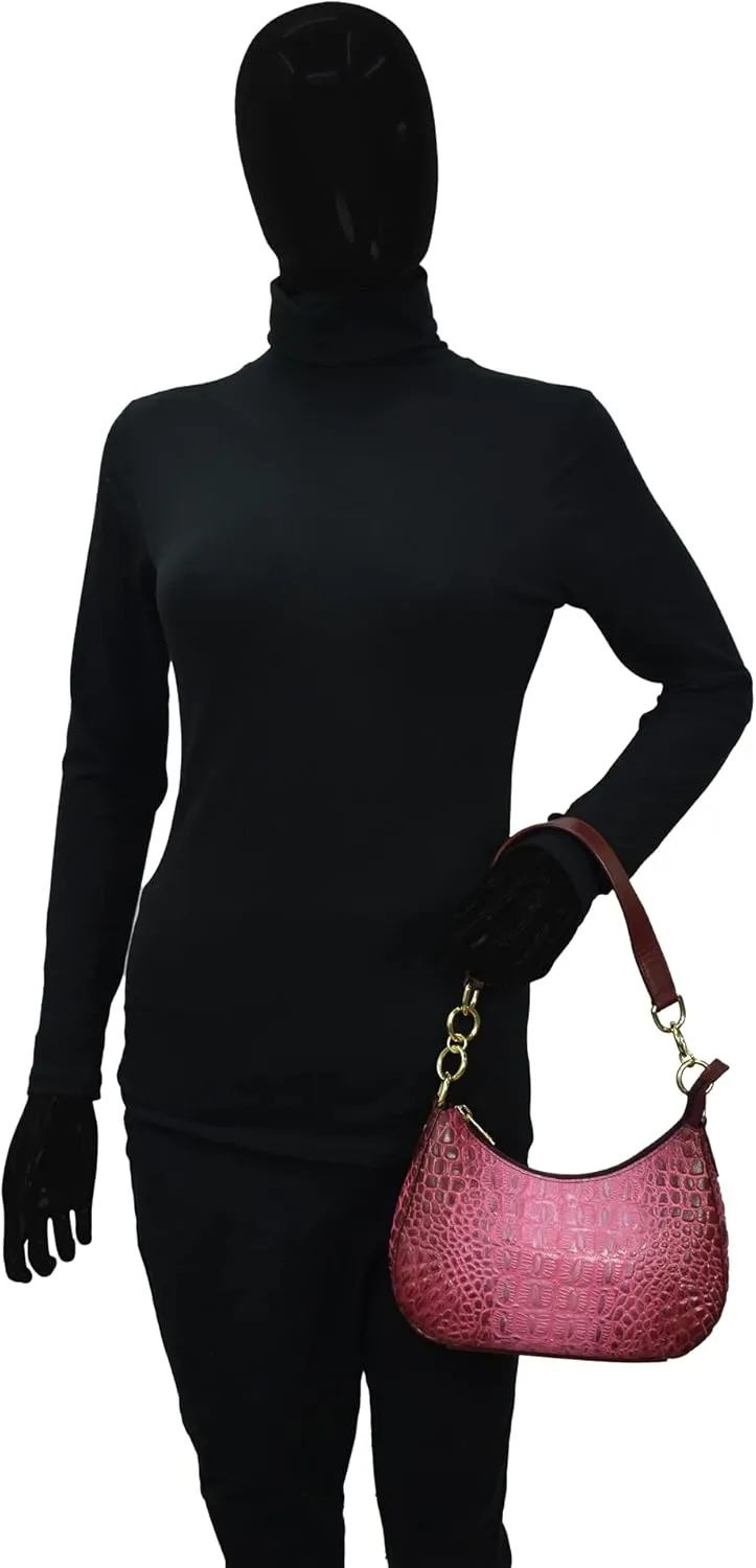Anuschka Women's Original Hand-Painted Leather Small Convertible Hobo