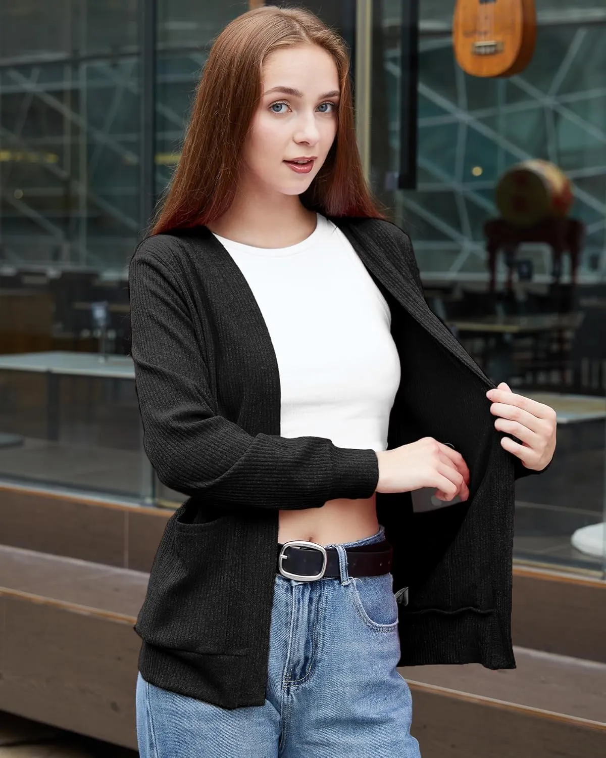 Argstar Women's Cardigan with 4 Pockets (Available in Inner Pocket)