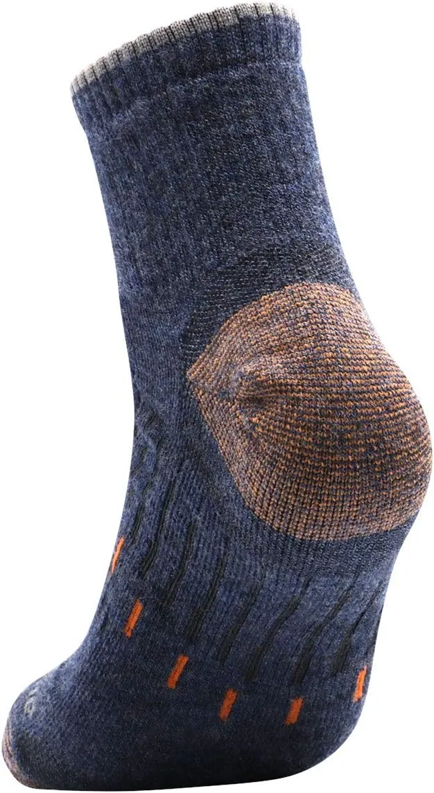 Avalanche Men's Odor Resistant Copper Wool Blend Quarter Socks With Arch Support 2Pack