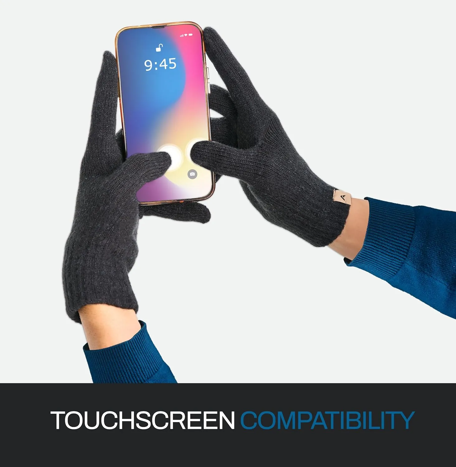 Avantic Alpaca Wool Gloves for Men & Women for Ski & Cold Weather, Touchscreen Fingers, Thermal Warm Knit Glove, Light & Soft