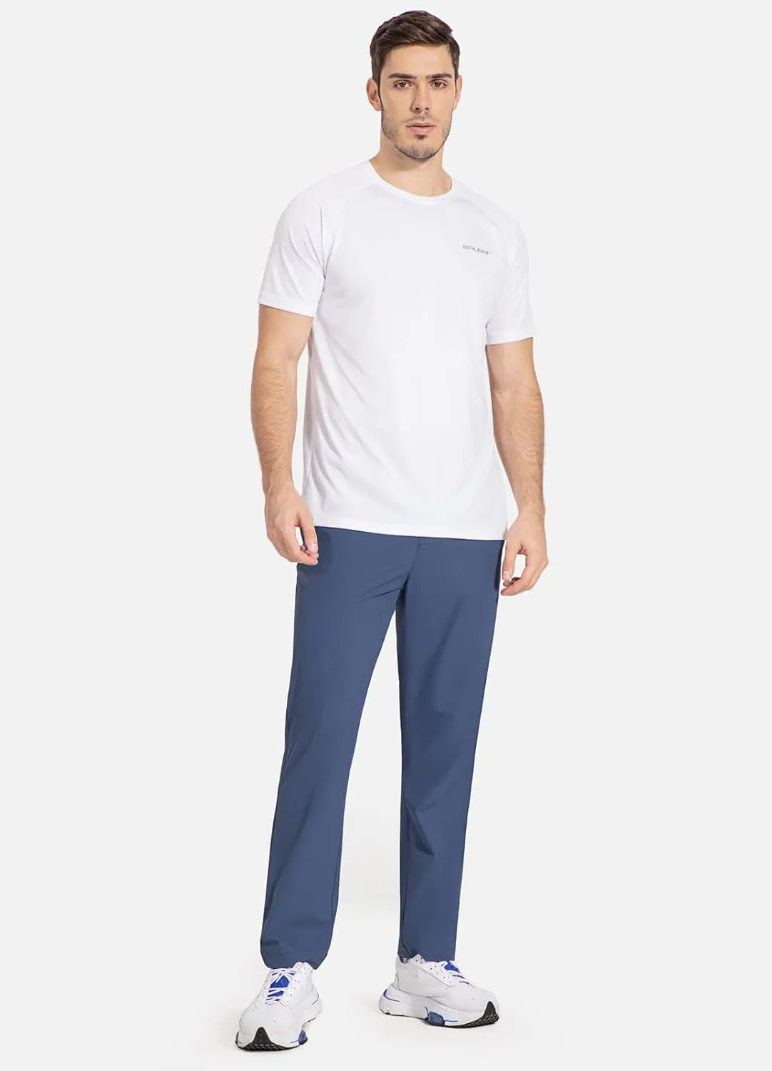baleaf Men's Running Pants Elastic Waist Lightweight Jogging Stretch Golf Workout Pants with Zipper Pockets