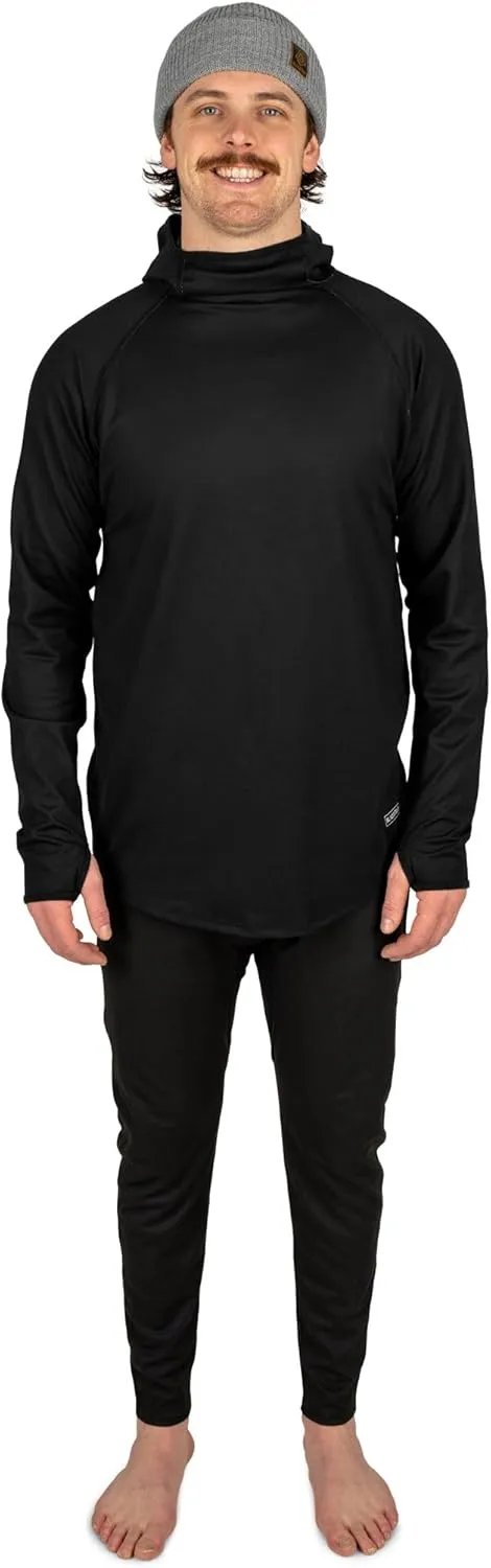 BLACKSTRAP Men's Summit Base Layer Hoodie Long Sleeve, Full Contoured Hood, Maximum Warmth and Comfort, [insert color]