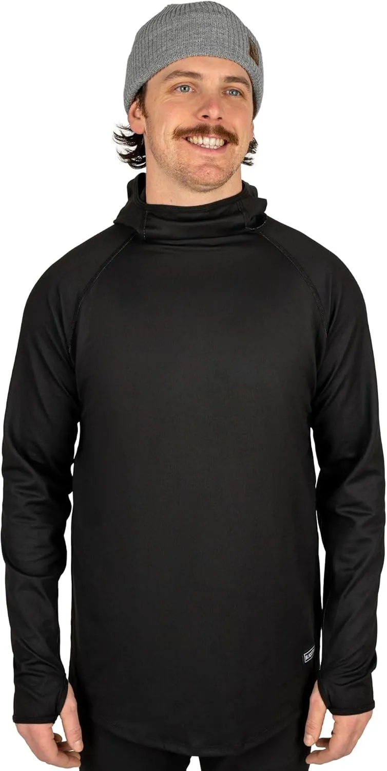 BLACKSTRAP Men's Summit Base Layer Hoodie Long Sleeve, Full Contoured Hood, Maximum Warmth and Comfort, [insert color]