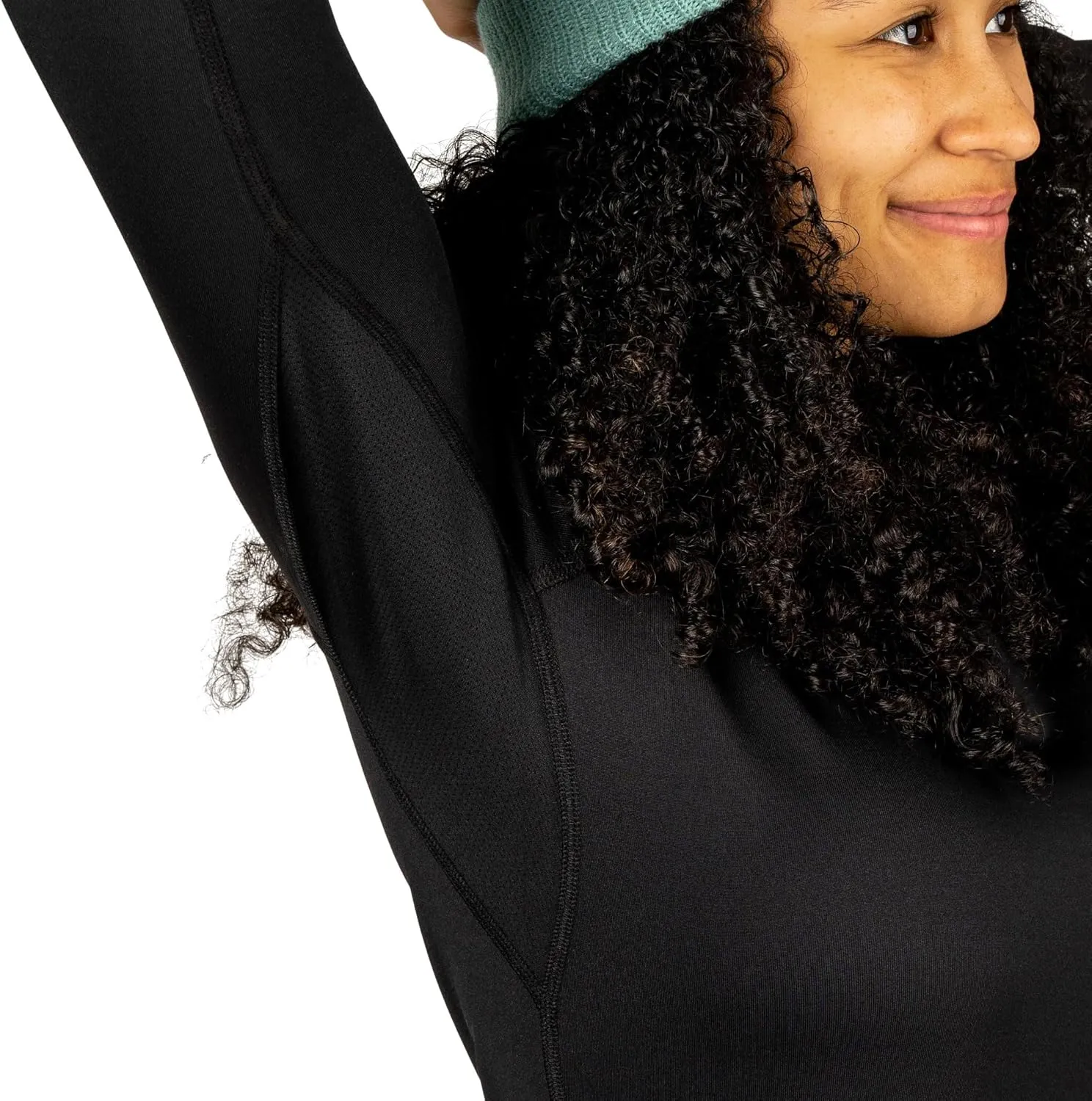 BLACKSTRAP Women's Cloudchaser Base Layer Crewneck Long Sleeve Top, Maximum Warmth and Comfort, [Black, Small]