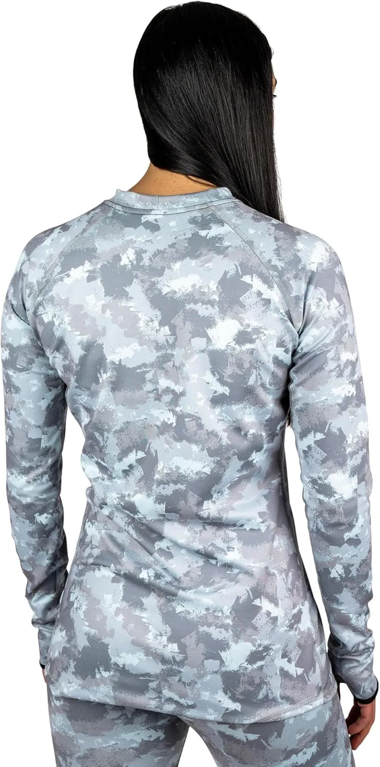 BLACKSTRAP Women's Cloudchaser Base Layer Crewneck Long Sleeve Top, Maximum Warmth and Comfort, [Black, Small]