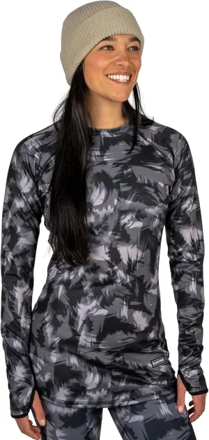 BLACKSTRAP Women's Cloudchaser Base Layer Crewneck Long Sleeve Top, Maximum Warmth and Comfort, [Black, Small]