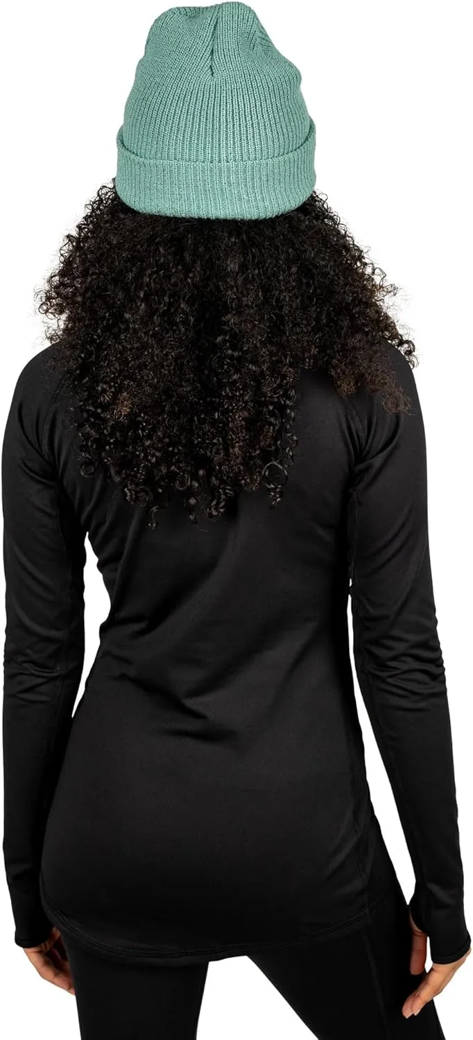 BLACKSTRAP Women's Cloudchaser Base Layer Crewneck Long Sleeve Top, Maximum Warmth and Comfort, [Black, Small]