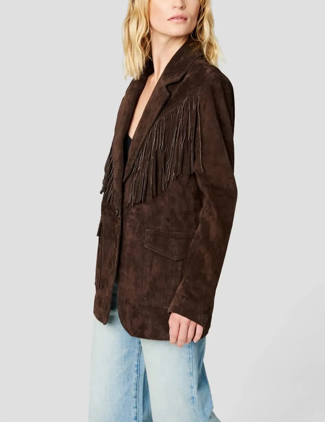 [BLANKNYC] Womens Luxury Clothing Oversized Blazzer with Pockets, Comfortable & Stylish Coat