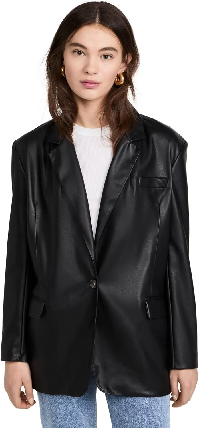 [BLANKNYC] Womens Luxury Clothing Oversized Blazzer with Pockets, Comfortable & Stylish Coat