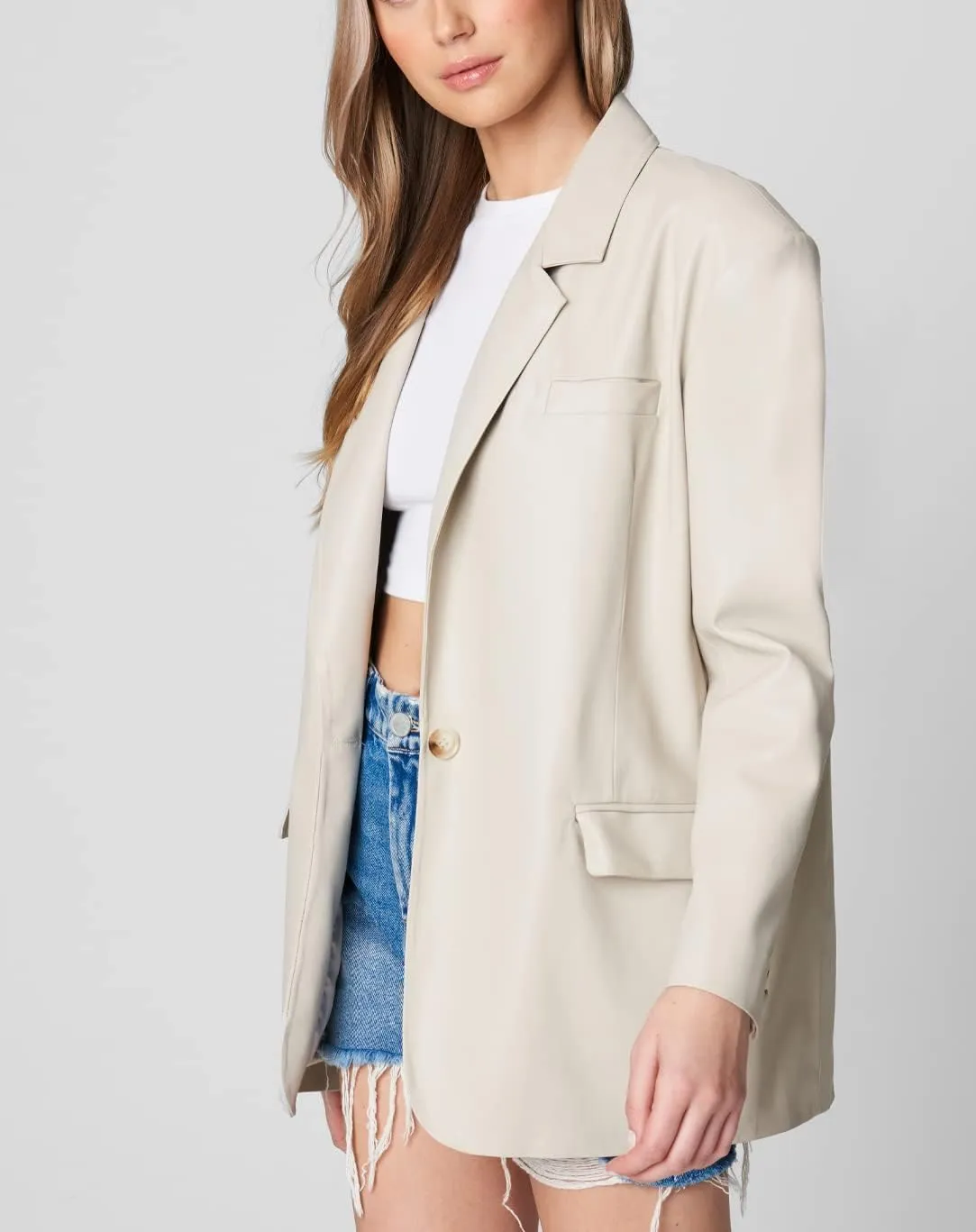 [BLANKNYC] Womens Luxury Clothing Oversized Blazzer with Pockets, Comfortable & Stylish Coat