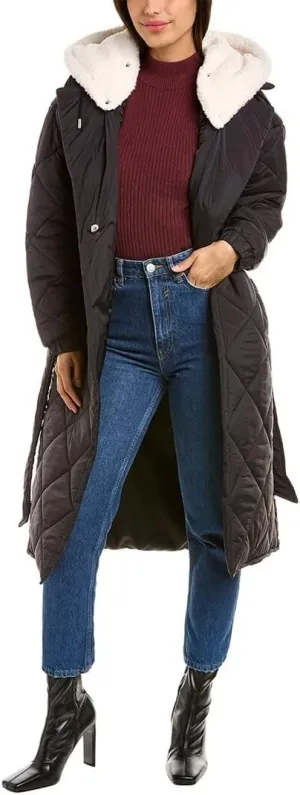 [BLANKNYC] womens Luxury Clothing Quilted Print Jacket, Comfortable & Stylish Windbreaker Coat