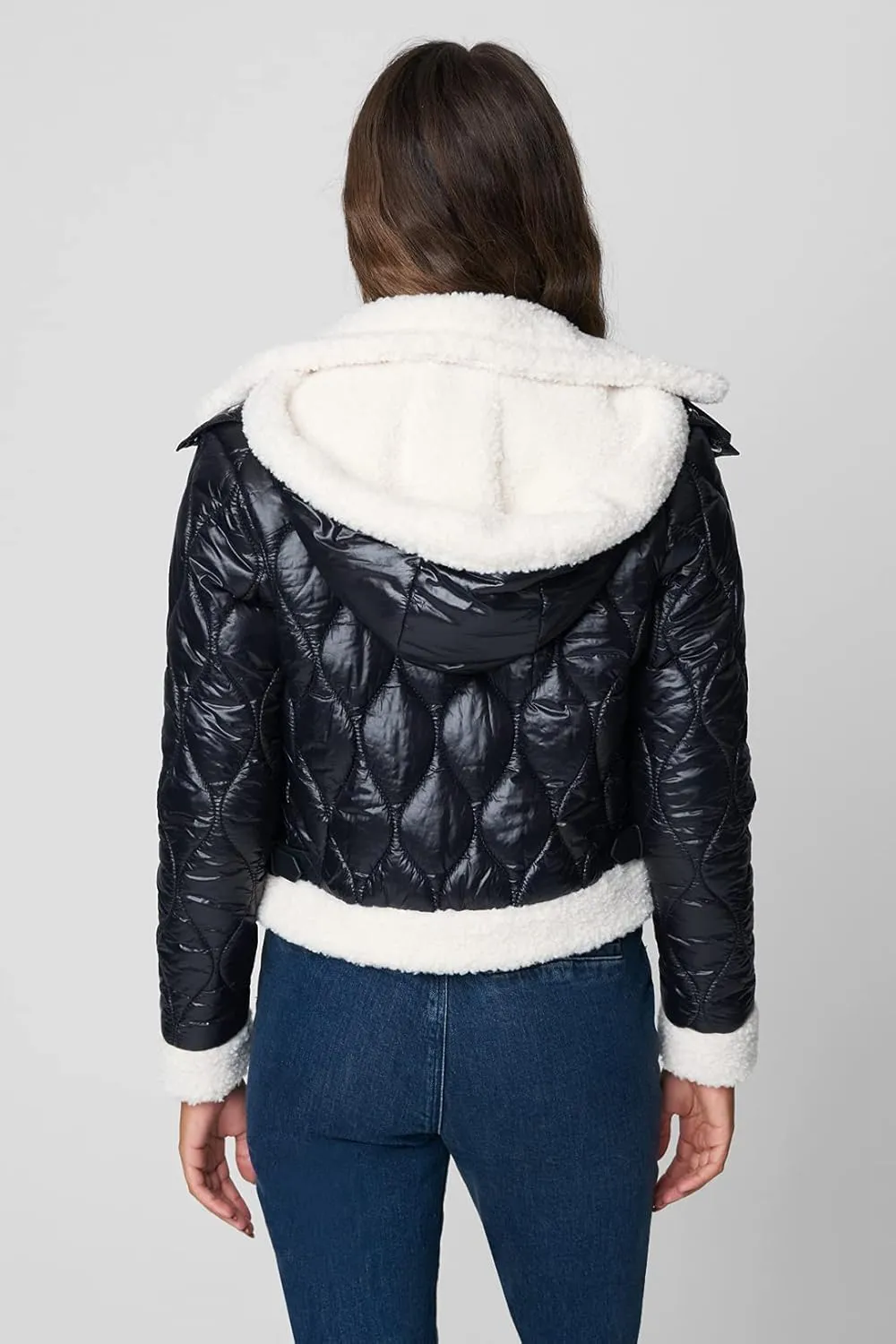 [BLANKNYC] womens Luxury Clothing Quilted Print Jacket, Comfortable & Stylish Windbreaker Coat
