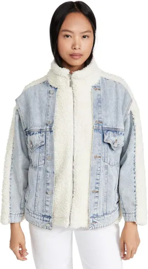 [BLANKNYC] womens Luxury Clothing Sherpa Jacket, Comfortable & Stylish Coat