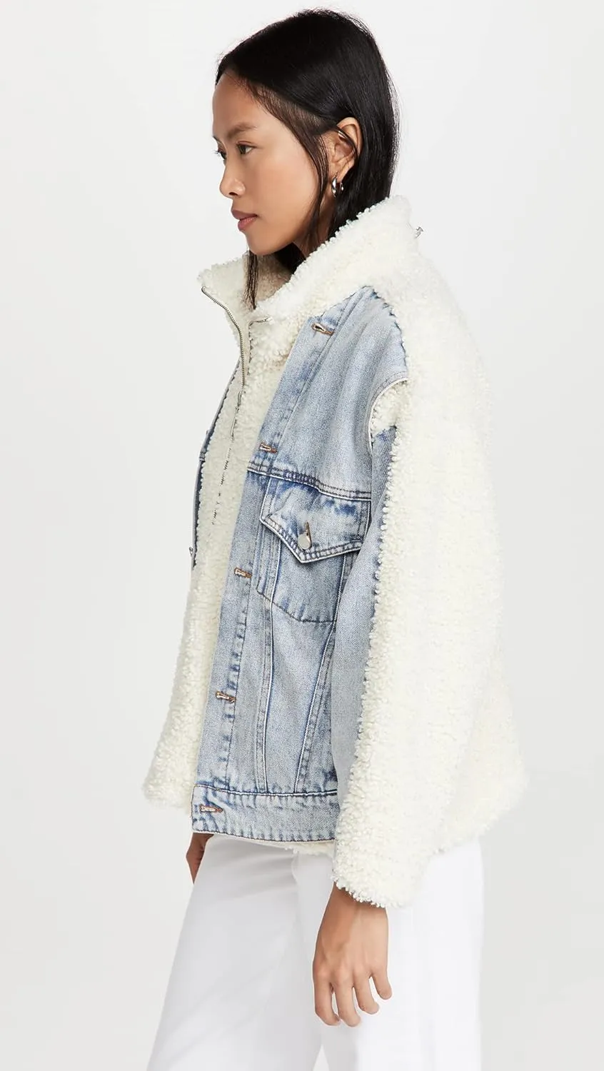 [BLANKNYC] womens Luxury Clothing Sherpa Jacket, Comfortable & Stylish Coat
