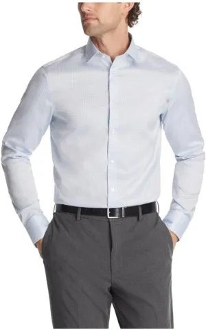 Calvin Klein Men's Dress Shirt Regular Fit Refined Cotton Stretch