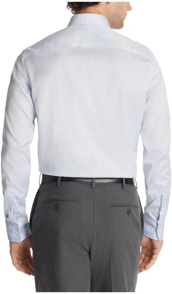 Calvin Klein Men's Dress Shirt Regular Fit Refined Cotton Stretch