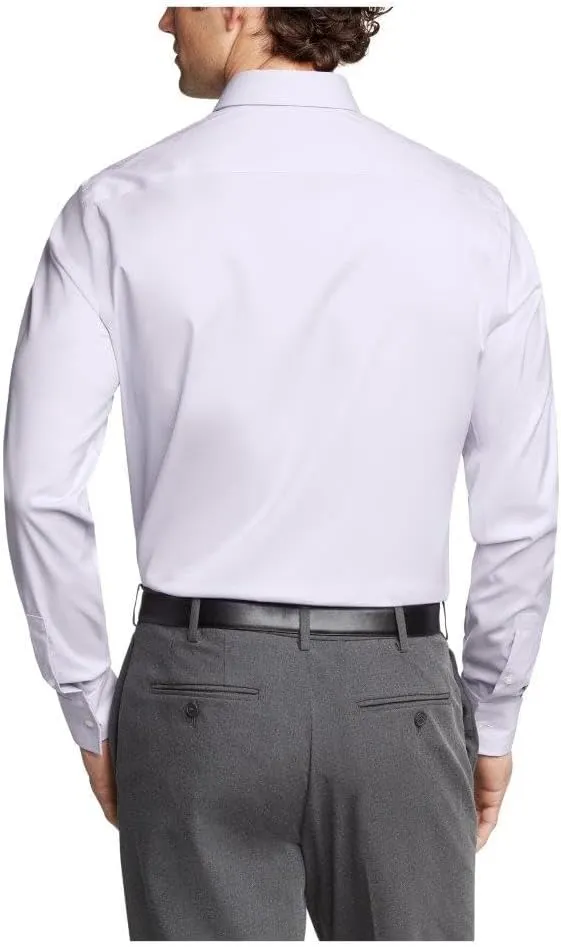 Calvin Klein Men's Dress Shirt Regular Fit Refined Cotton Stretch