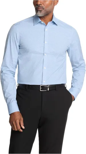 Calvin Klein Men's Dress Shirt Slim Fit Refined Cotton Stretch