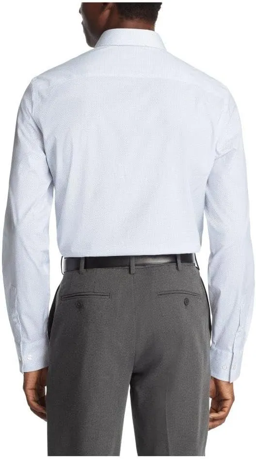Calvin Klein Men's Dress Shirt Slim Fit Refined Cotton Stretch