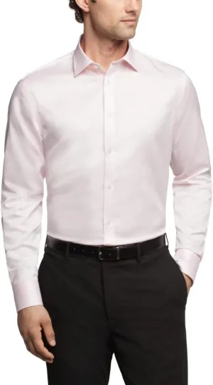 Calvin Klein Men's Dress Shirt Slim Fit Refined Cotton Stretch