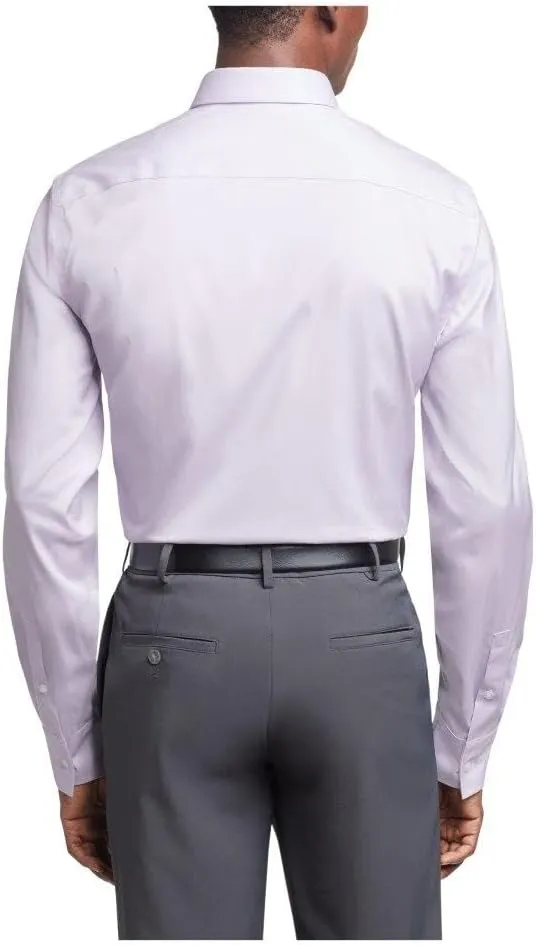 Calvin Klein Men's Dress Shirt Slim Fit Refined Cotton Stretch