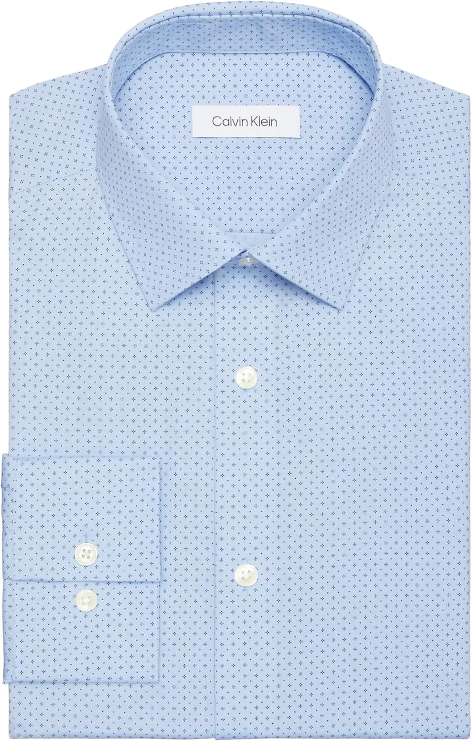 Calvin Klein Men's Dress Shirt Slim Fit Refined Cotton Stretch
