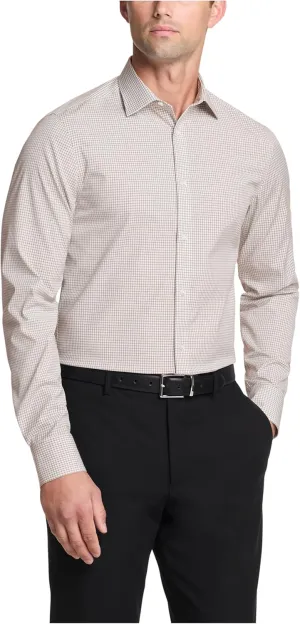 Calvin Klein Men's Dress Shirt Slim Fit Refined Cotton Stretch