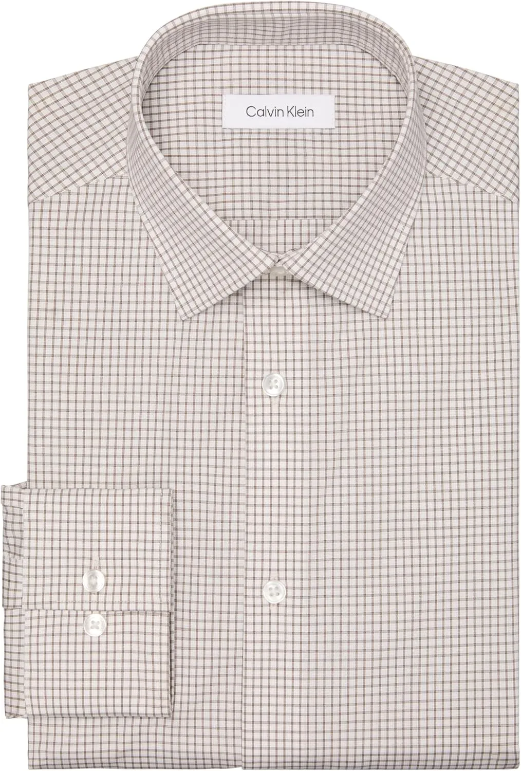 Calvin Klein Men's Dress Shirt Slim Fit Refined Cotton Stretch
