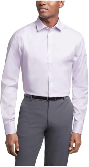 Calvin Klein Men's Dress Shirt Slim Fit Refined Cotton Stretch