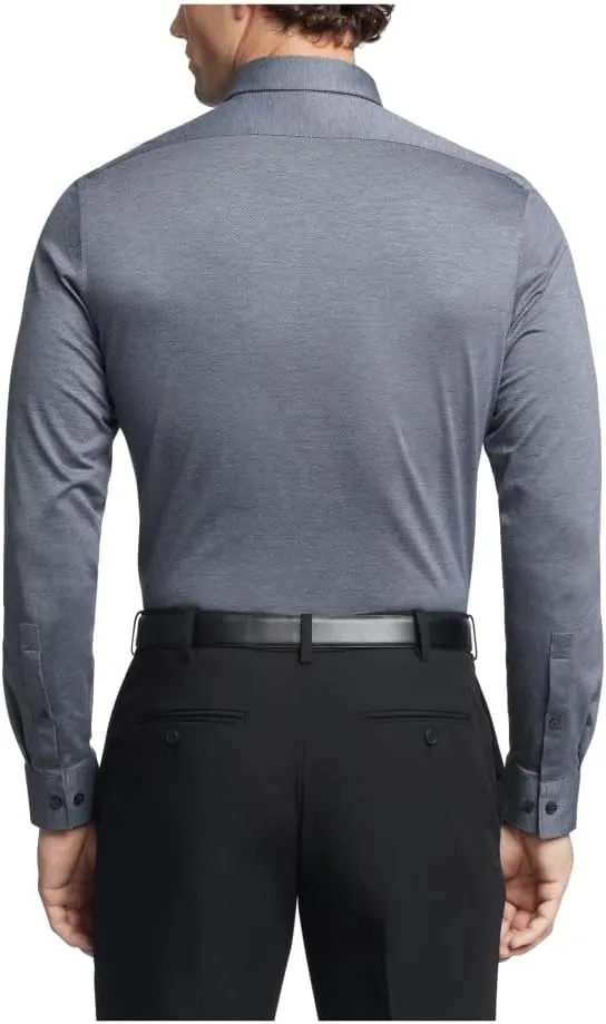 Calvin Klein Men's Dress Shirt Slim Fit Refined Cotton Stretch