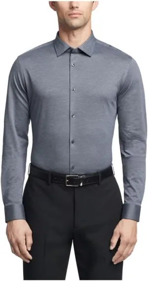 Calvin Klein Men's Dress Shirt Slim Fit Refined Cotton Stretch