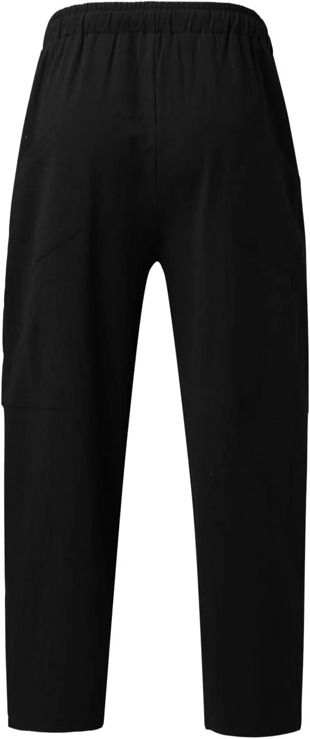 Cargo Pants for Men Relaxed Fit Pockets Men Splicing Printed Overalls Casual Pocket Sport Work Casual Trouser Pants
