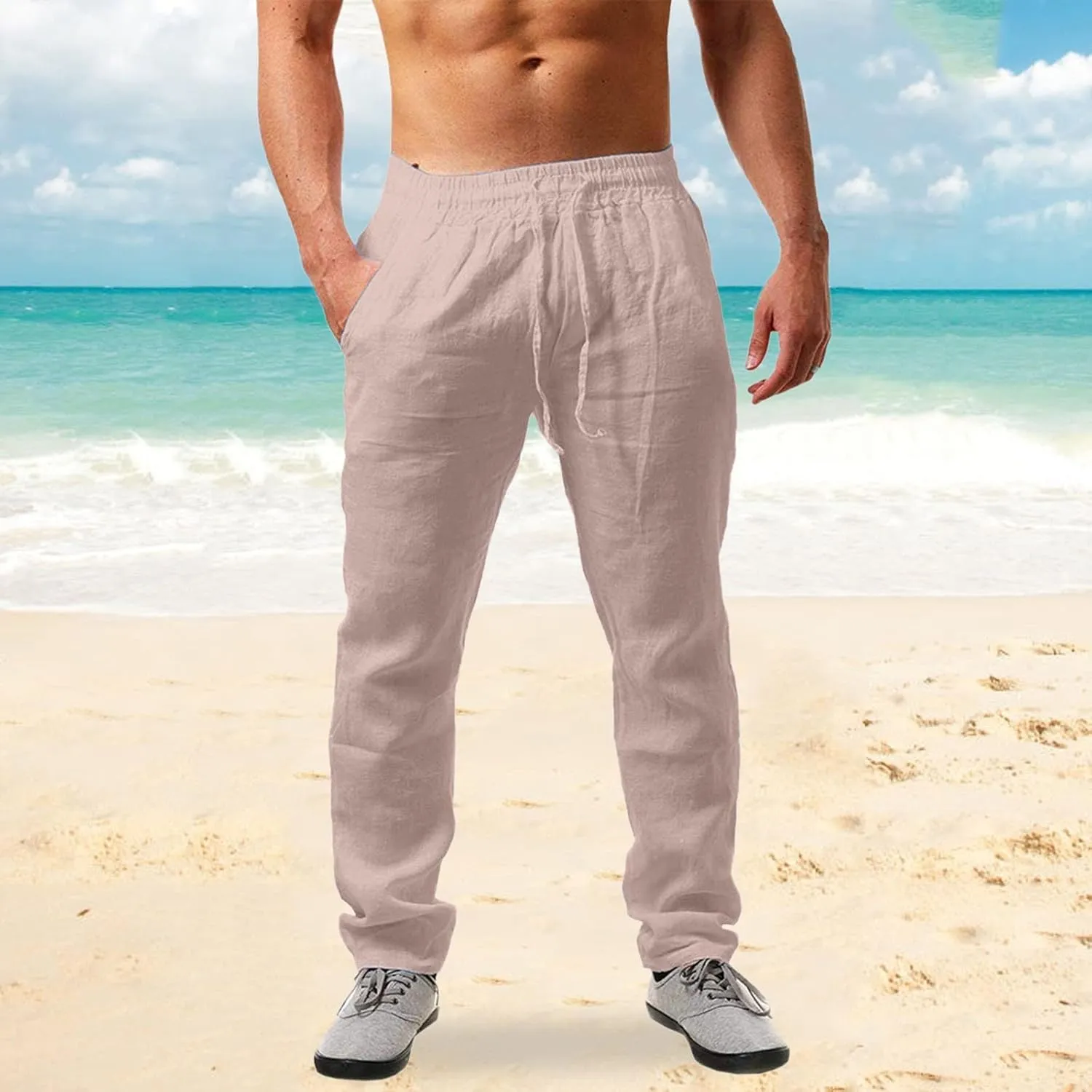 Cargo Pants for Men Relaxed Fit Sweatpants for Men Big and Tall Mens Work Pants Sports Casual Hiking Jogging Trousers