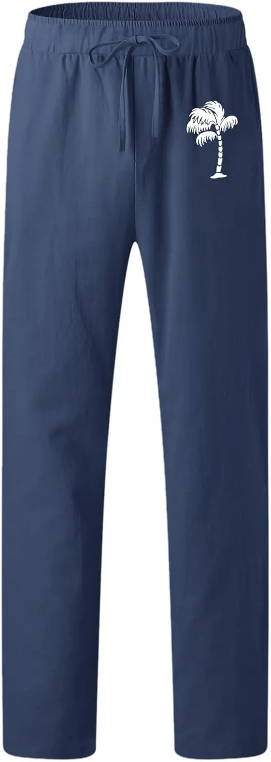 Cargo Pants for Men Relaxed Fit Workout Sports Pant Men's Cargo Pants Elastic Waist Jogger Solid Casual Multi Pockets