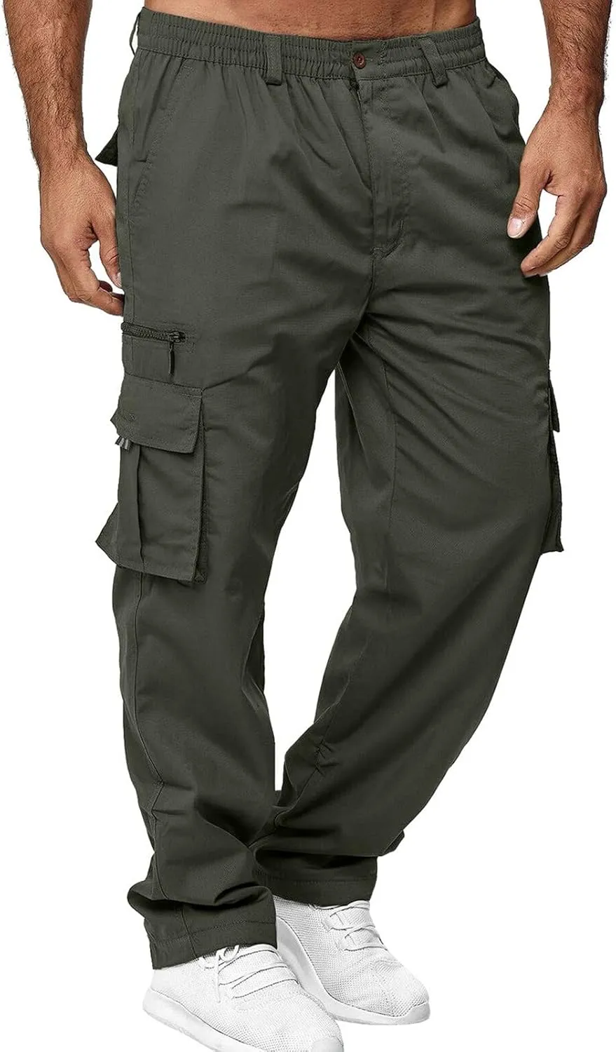 Cargo Sweatpants for Men Mens Lounge Pants Linen Drawstring Elastic Waist Baggy Drop Crotch Sweatpants Trousers Mens