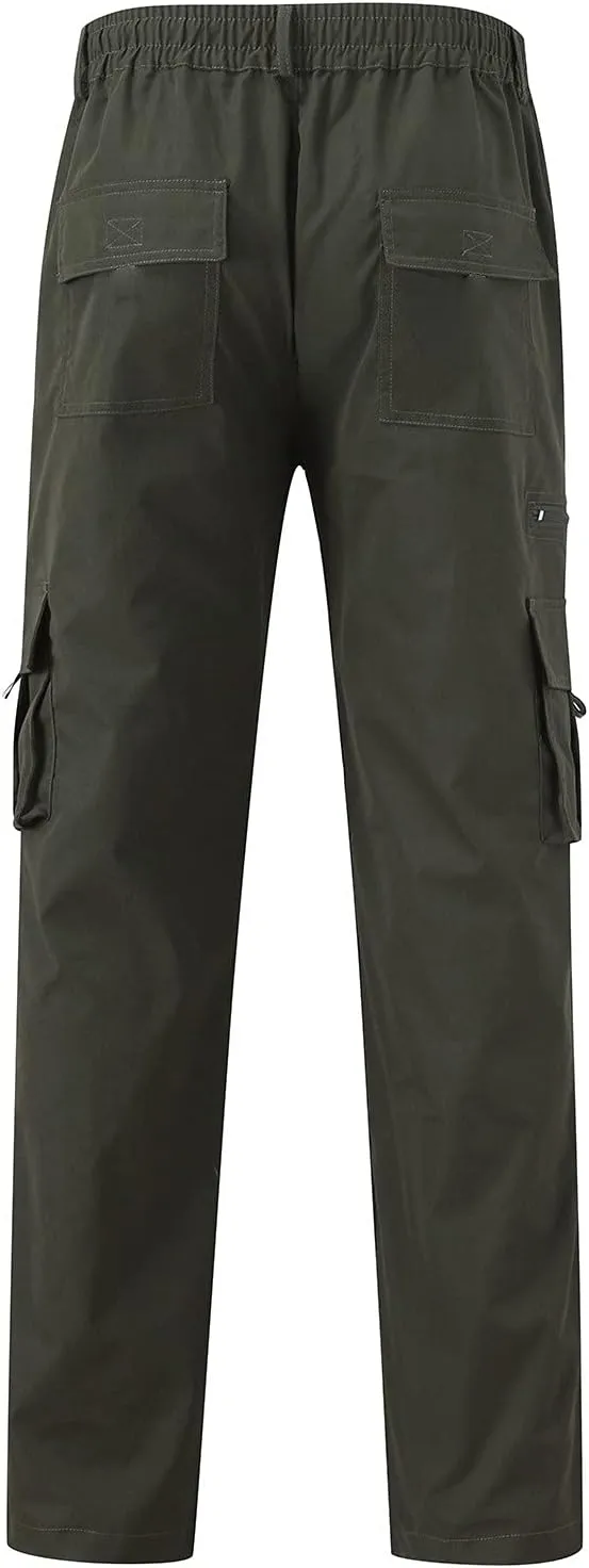 Cargo Sweatpants for Men Mens Lounge Pants Linen Drawstring Elastic Waist Baggy Drop Crotch Sweatpants Trousers Mens