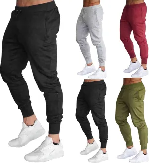 Cargo Trousers for Men Men Slim Fit Sweatpants Mens Tracksuit Slim Fit Bottoms Joggers Elasticated Waist Zip Pockets